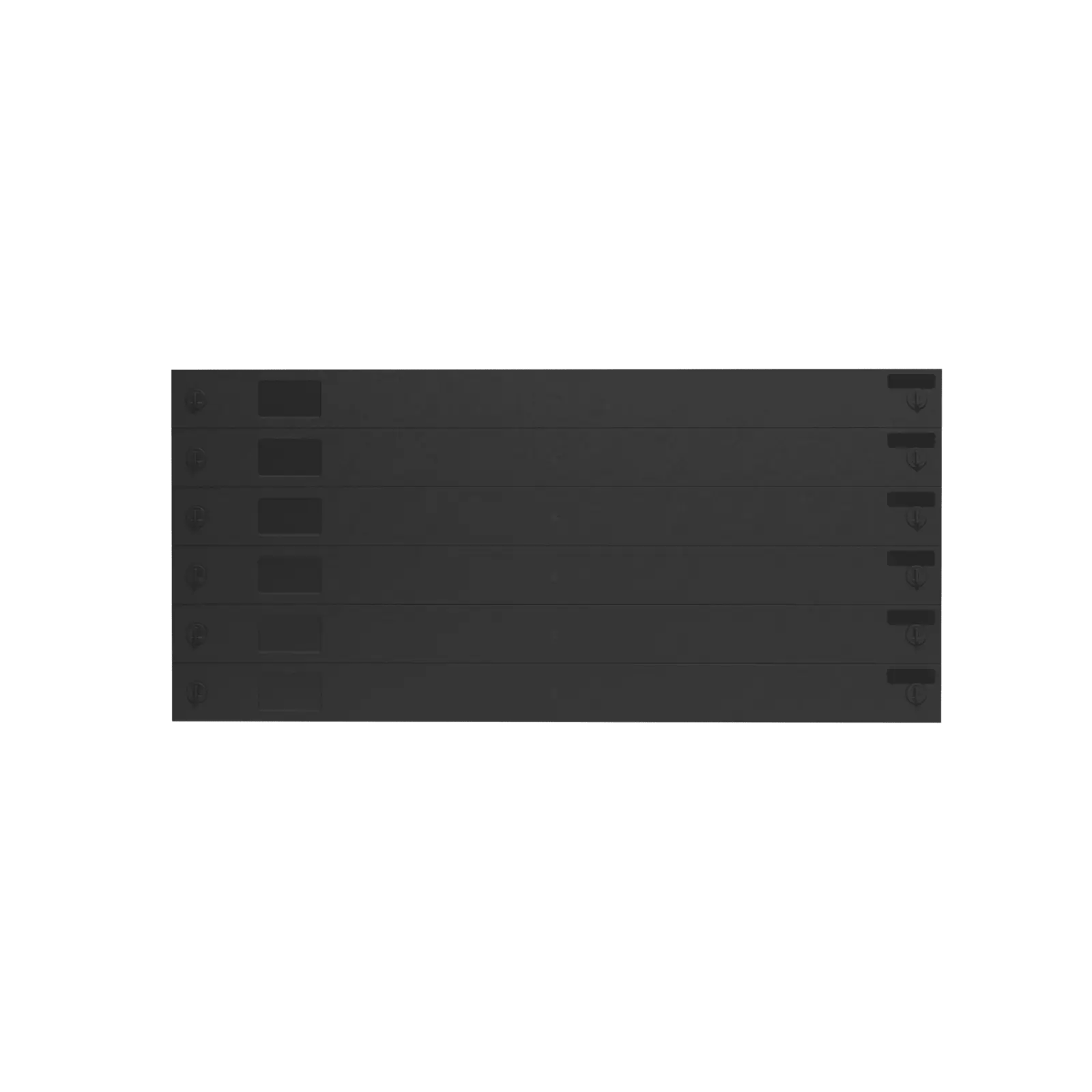 EziBlank 23인치 6RU Universal Blanking Panel BKPNL02U-23-BL 공식 제품사진
